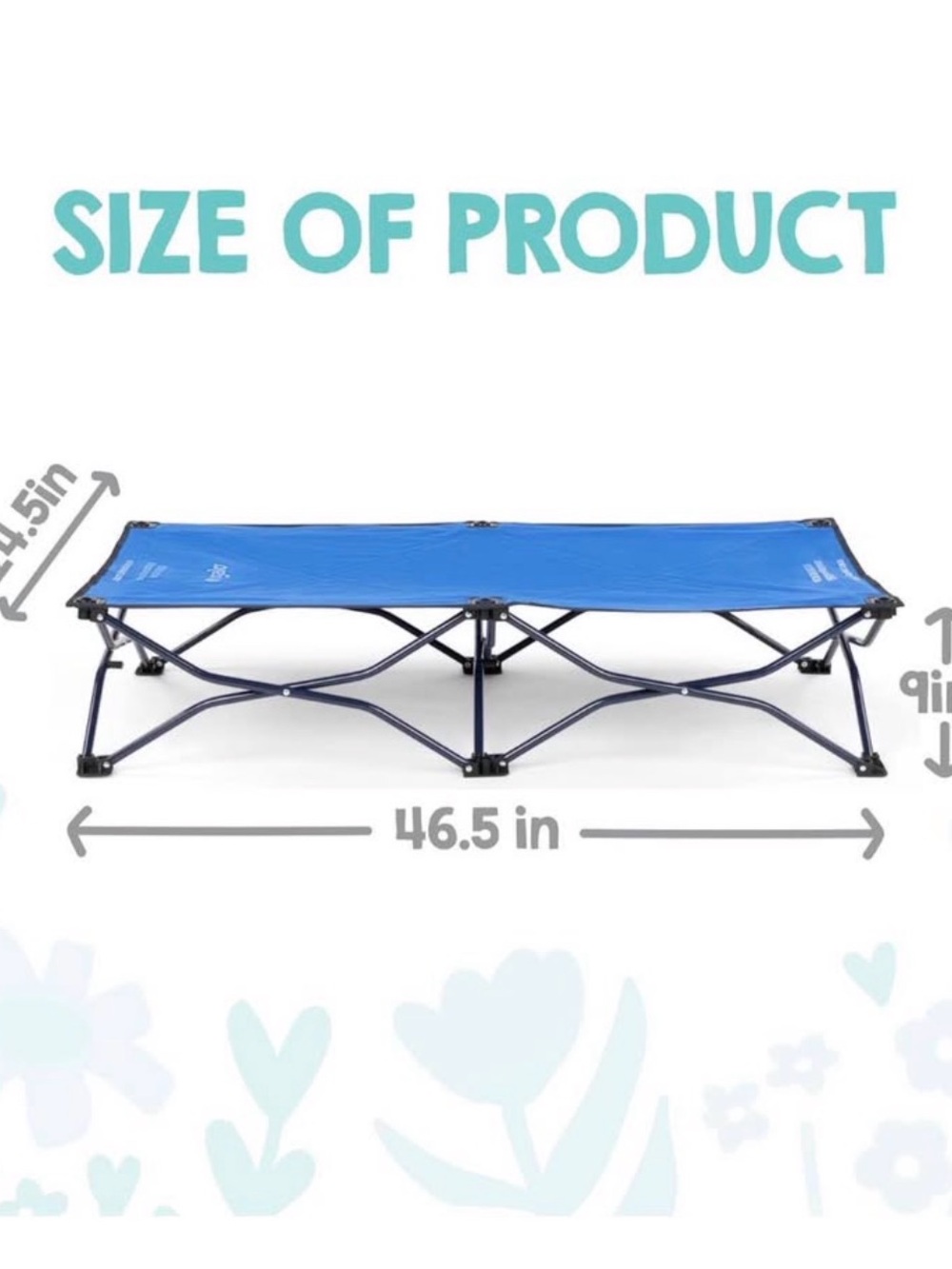 Never Used Regalo Portable Toddler Cot & Sheets - Picture 6 of 8